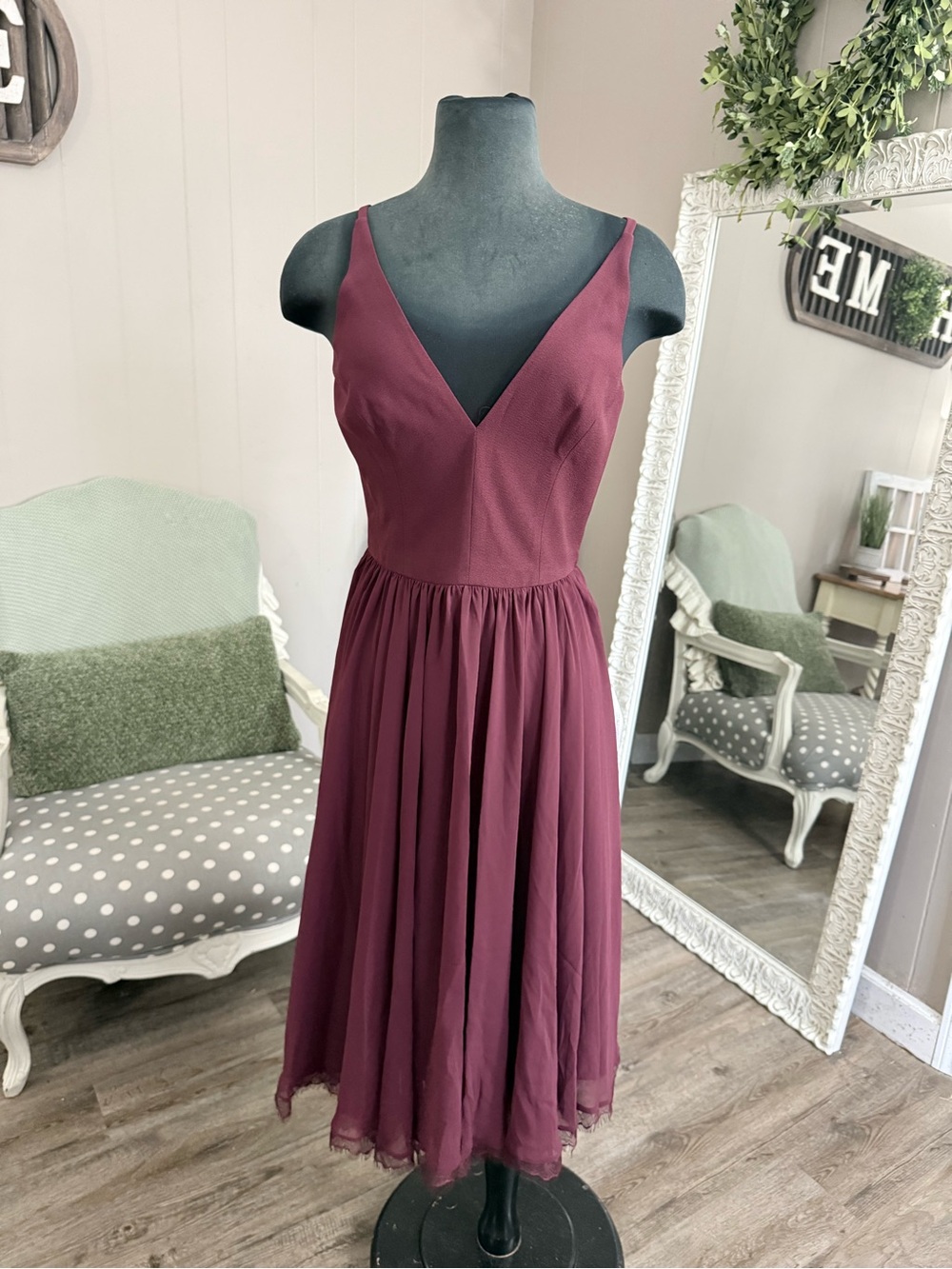 Dress The Population • Alicia Chiffon Fit & Flare Dress - Picture 13 of 16